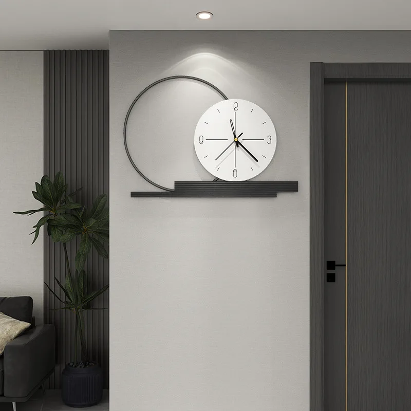 

Contemporary Minimalist Design Decorative And Unique Metal Frame With Silent Battery Operation Modern Wall Clock