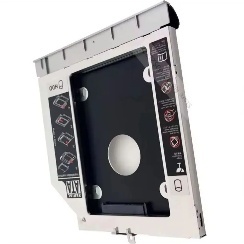 with Faceplate Bezel Rear Hook 2nd Secondary 2.5 SATA SSD HDD Hard Drive Optical Bay Caddy Frame Bracket for HP ProBook 450 G1