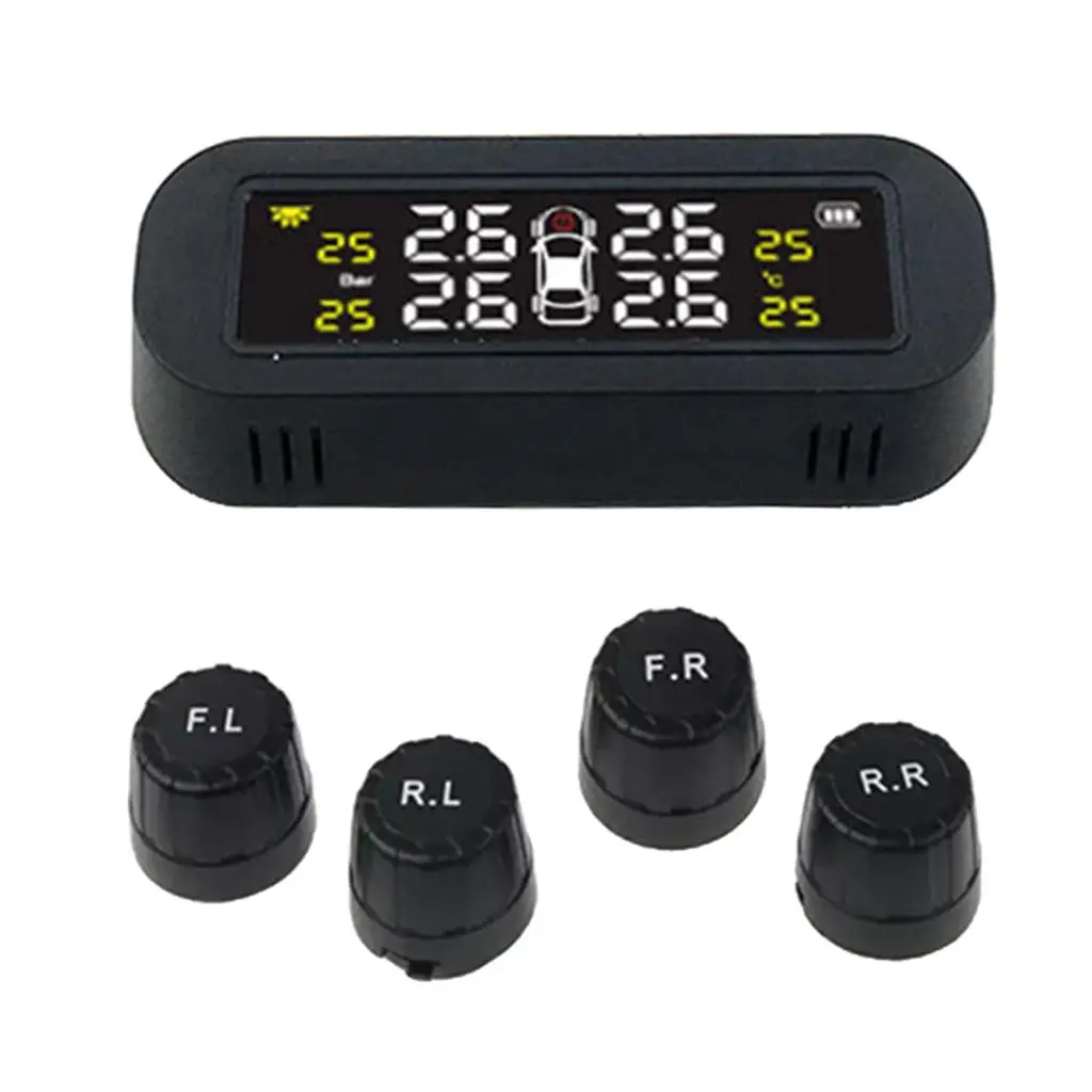 

Solar Auto Car Tire Pressure Monitor Tyre Temperature Detection System Sensor