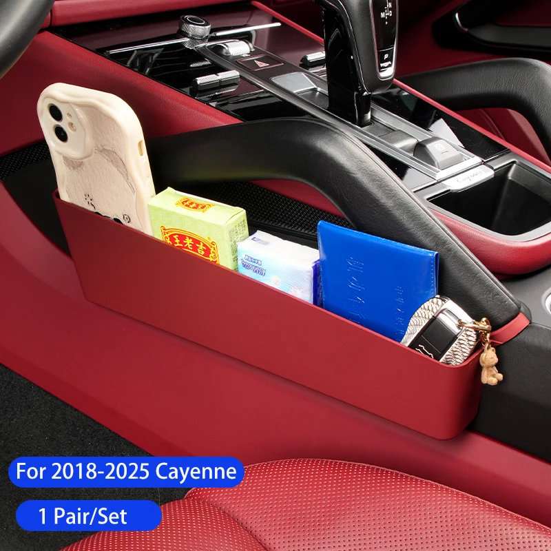 

For Porsche Cayenne 2018-2025 Center Console Gap Storage Box Car Central Armrest Organizer For Key Phone Holder Auto Accessories