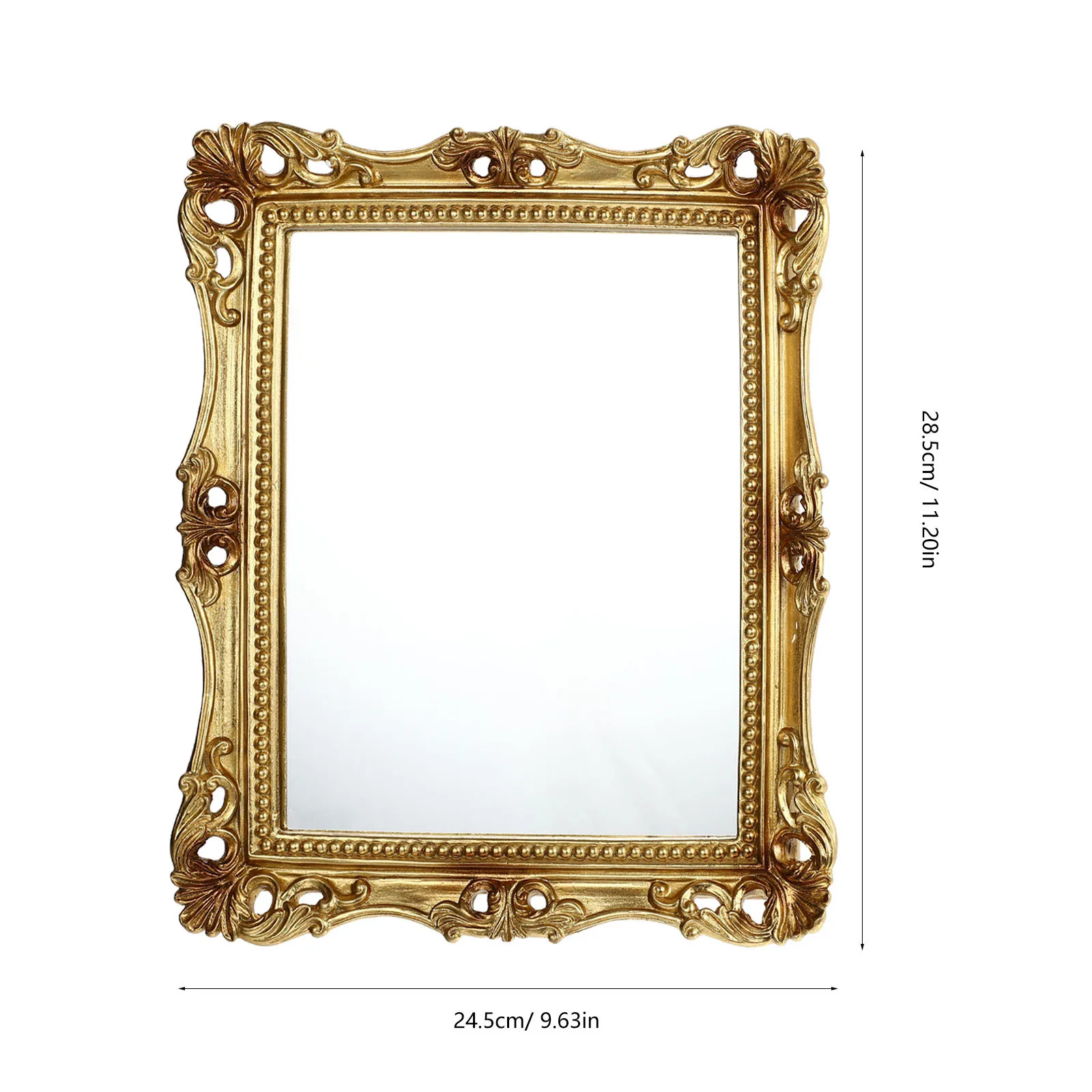 1 stks prachtige spiegel retro stijl gesneden patroon make-up spiegel decoratieve desktop ornament thuis scène