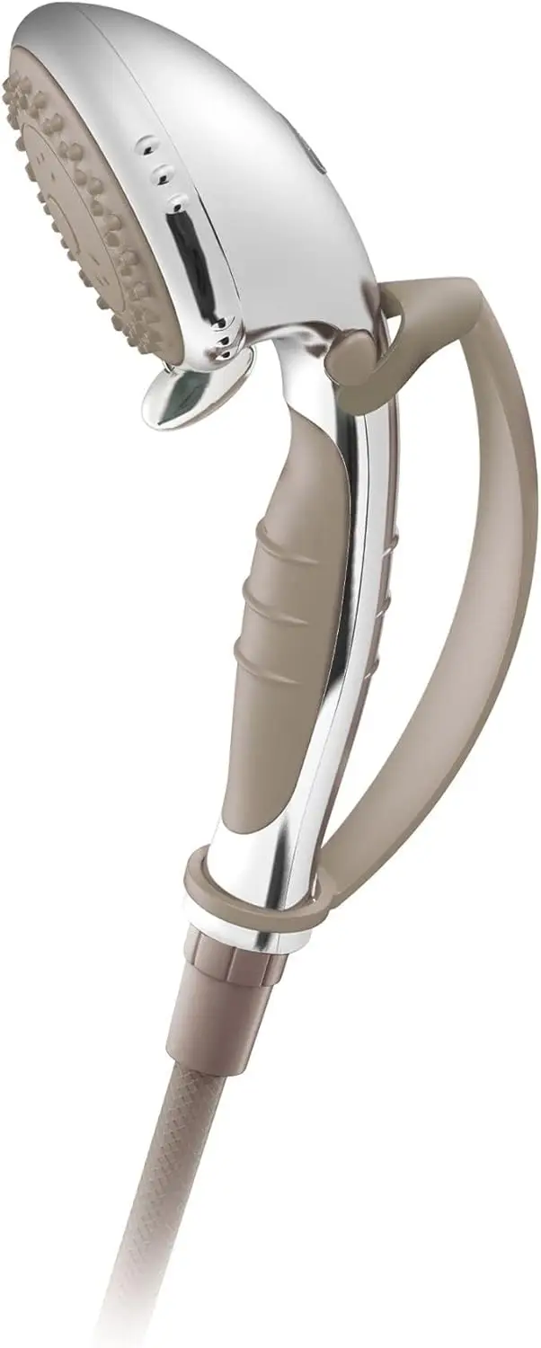 Multi-Function Handheld Shower with Pause Control, Chrome Finish for Versatile Bathroom Use