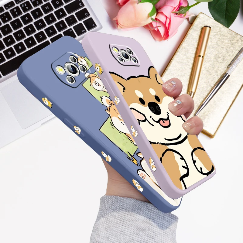 

Chaigou Cartoon Cute Fashion Liquid Left Rope For Xiaomi Mi Poco X6 X5 X4 X3 M6 M5 M5S M4 M3 F5 F4 F3 Pro 5G TPU Phone Case