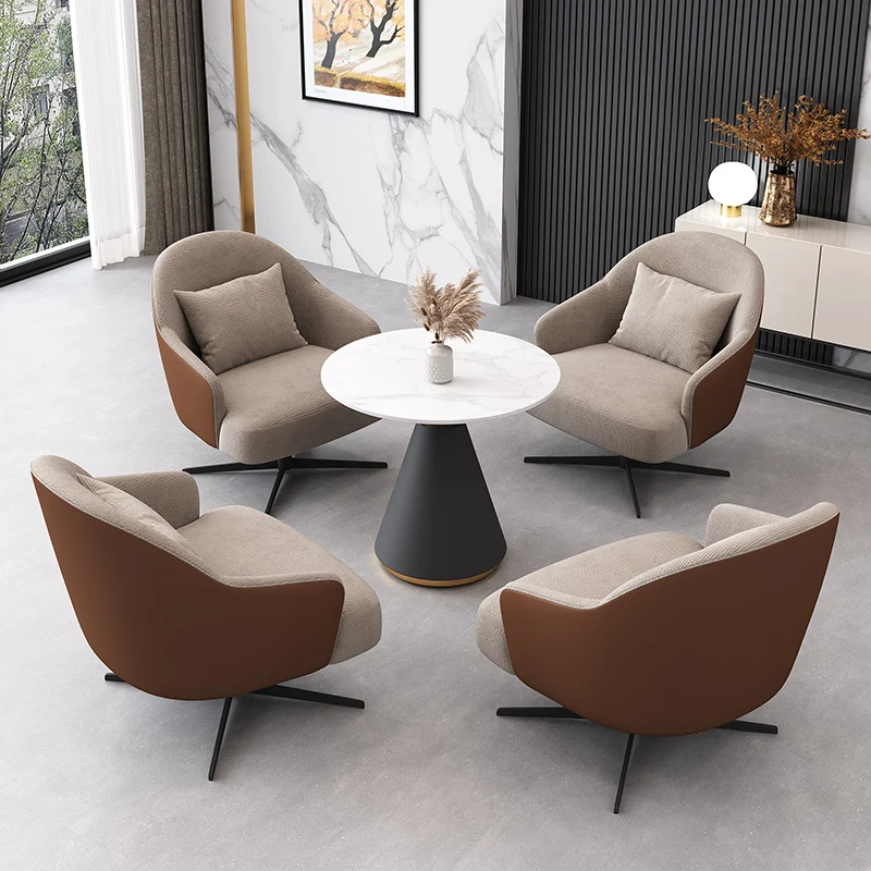Sales office negotiation table and chair light luxury modern negotiation table beauty salon negotiation sales department