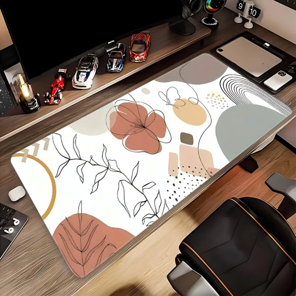 

Minimalist Botanical Line Art Large Desk Mat, Extended Gaming Mouse Pad, Waterproof Non-Slip Keyboard Pad for Home Office Decor