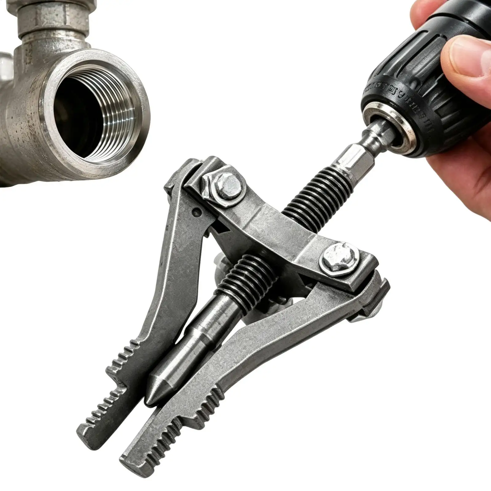 Pipe Extractor Tool 3 Claw Rusted Tube Remover 4/6/1 Inch Faucet Valve Broken Drill Attachment Plumbing Repair Screw Extractor