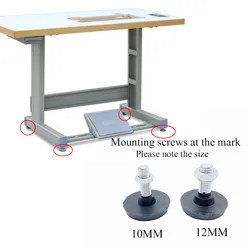 Stóp podkładka gumowa średnica 10MM 12MM dla przemysłu pojedynczą igłę stebnówka do szycia 5550 8700 rama podstawy