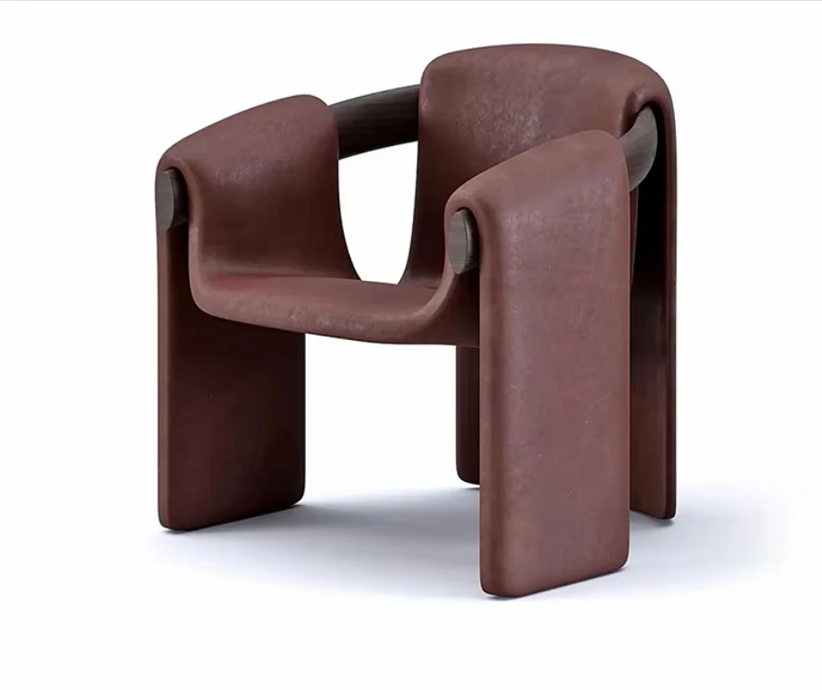 

Luxury Chair Design Factory Fiberglass Curved Silk Shape Dining Chair For Hotel Living Room Restaurant