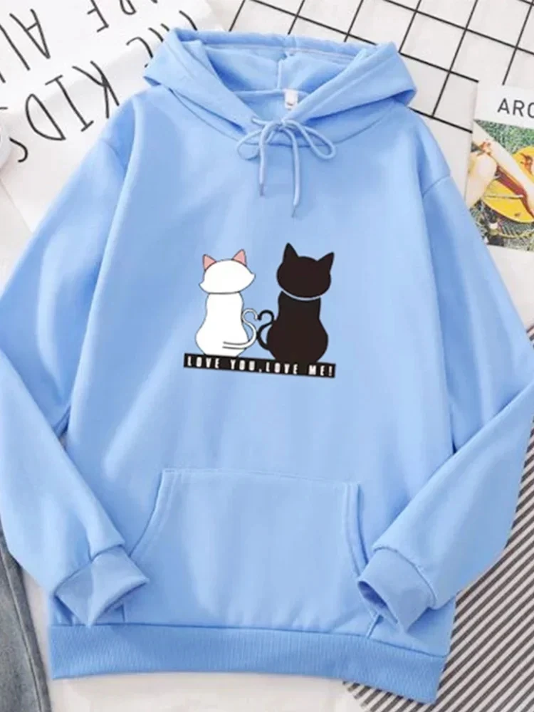 No Talk Me Cute Angry Cat Print Women Hoody Hip Hop Soft Sweatshirt Casual Fleece Sweatshirt Oversize Fleece Women Streetwear