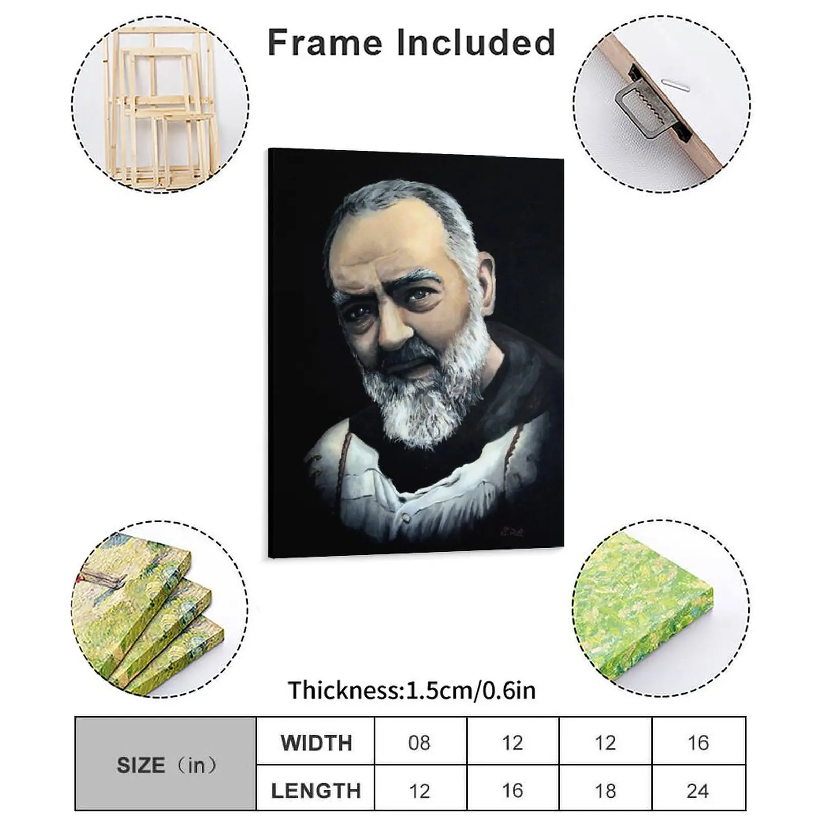 Serenity Prayer in Natural colours Script Serenity Courage Wisdom Floral Canvas Painting Party Wall Decor Framed Wall Paintings