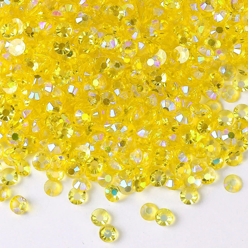 2-6mm Jelly AB Resin Rhinestones Crystal Bottles Mugs Decoration Flatback Rhinestone For Nail Art Decor W0670