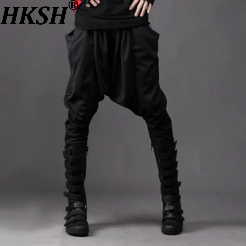 

HKSH весна осень новые мужские брюки-кросс-брюки в корейском стиле High Street повседневные хип-хоп индивидуальные шикарные модные брюки HK116