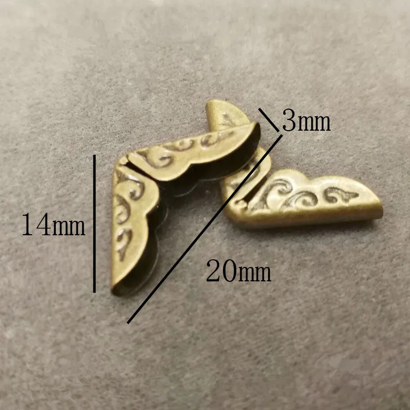 Hot 4/12Pcs Antique Brass Metal Book Corners Scrapbooking Notebook Albums Menus Folders Corner Protector Bronze Tone Home Decor