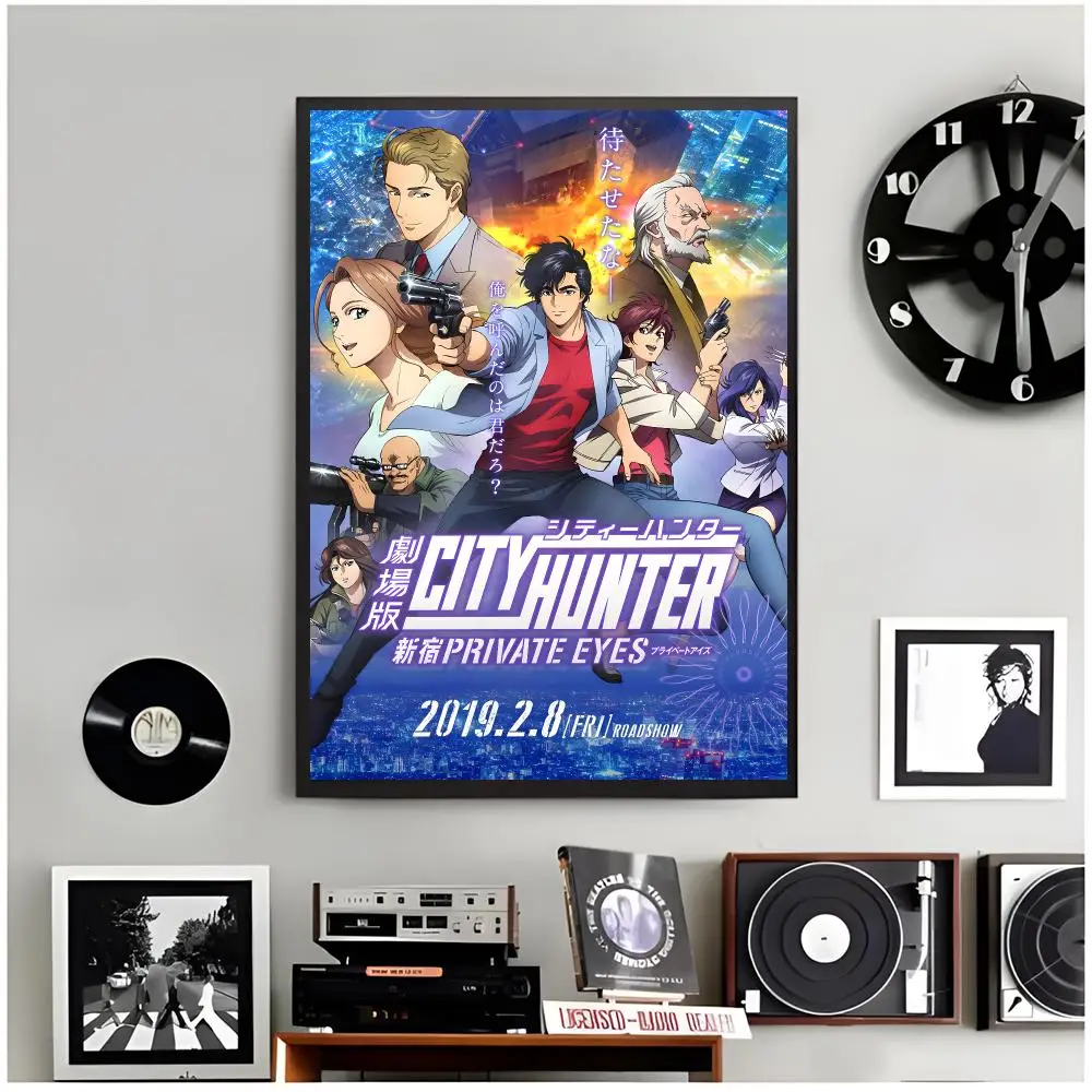 urban anime C-City Hunter Poster Modern Wall Art Home Decor Living Room Decorative Print Unframed