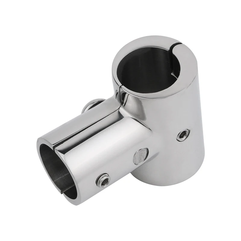 22/25mm Boat Hand Rail Fittings 90 Degree Marine 316 Stainless Steel Tee Corrosion Resistant Hand Rail Fitting