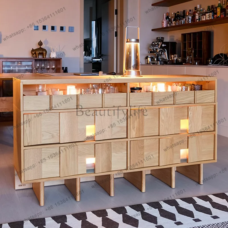FG Nordic retro dining edge medieval storage locker multi-functional simple modern side cabinet