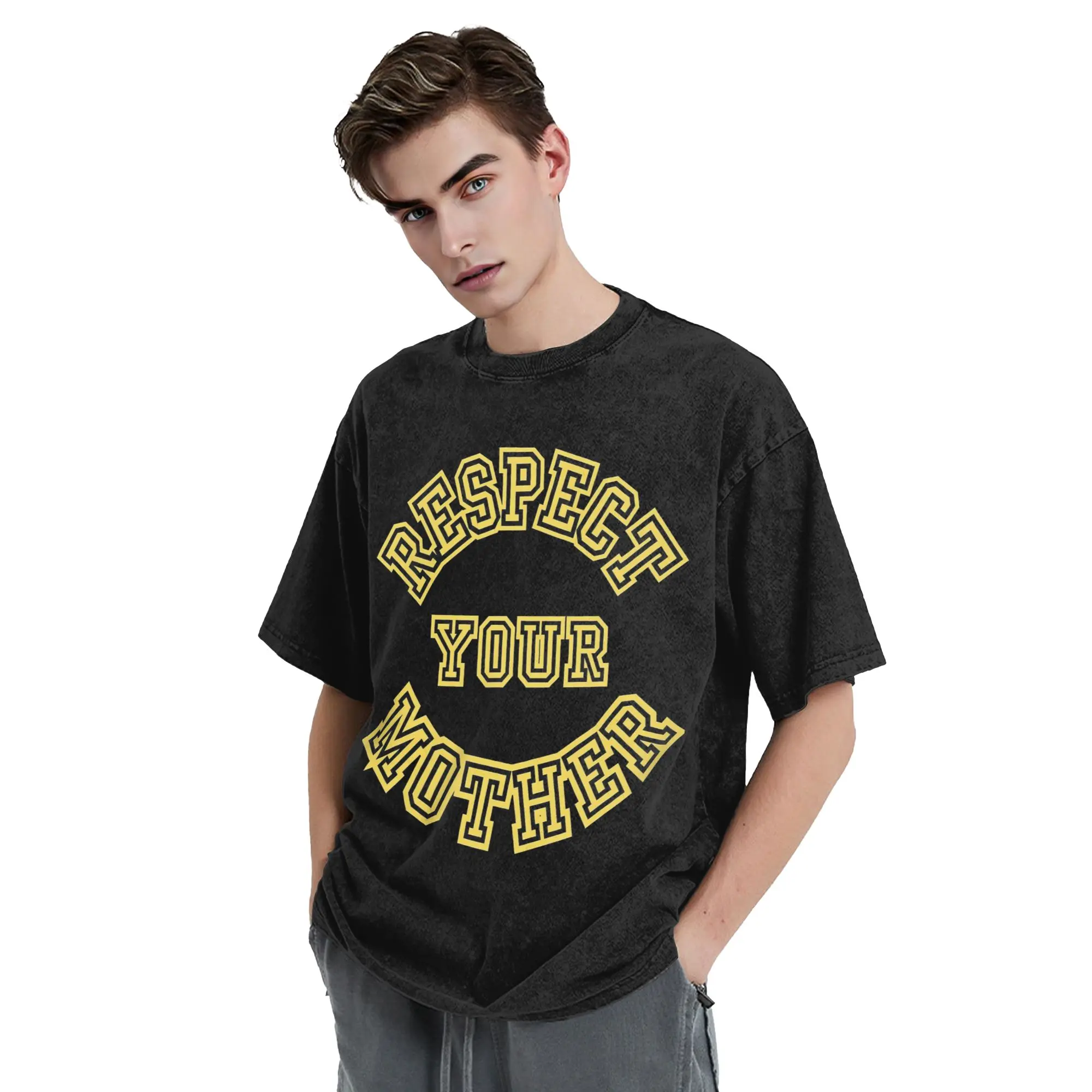 Respect Your Mother Harrys Styles Washed T Shirt Streetwear  Fashion T-Shirts  Tee Shirt Men Women Short Sleeve Harajuku Summer