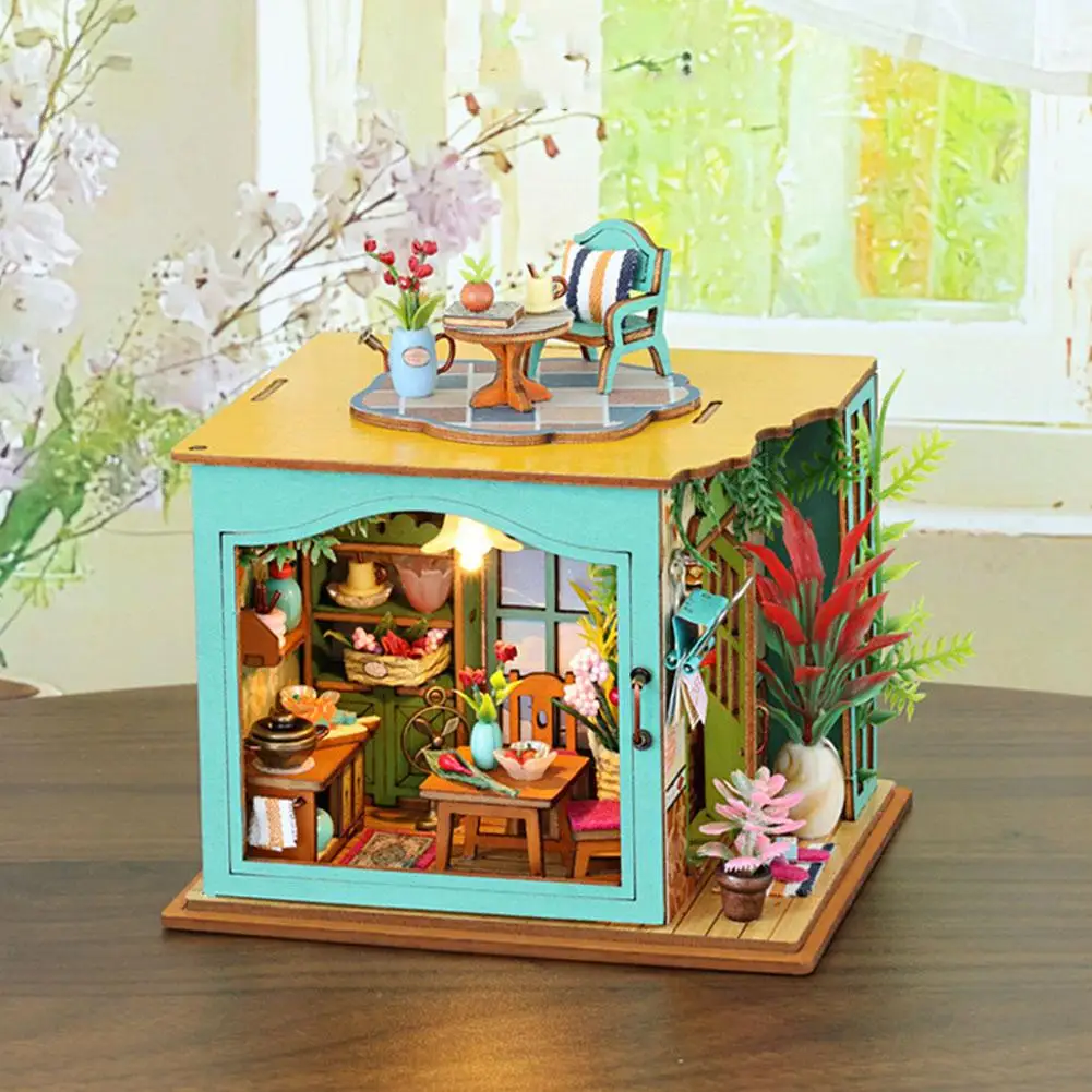 DIY Mini World Doll House Toys Wooden Kit Home Roombox Ręcznie robiony model montażowy Zabawka Mały dom Kreatywny prezent urodzinowy