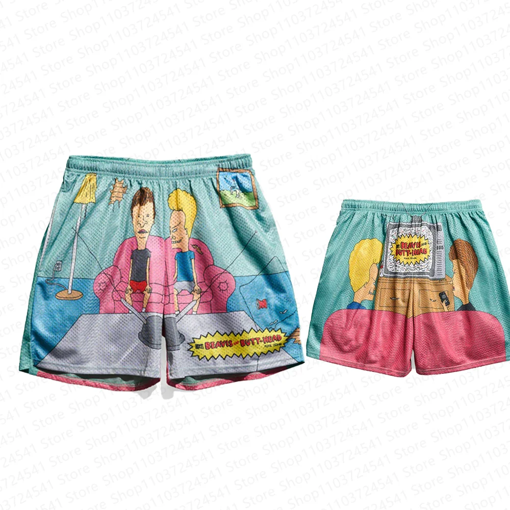 Beavis and Butt-Head Cornholio Retro Shorts Boys Summer Casual Shorts Men\'s Basketball Football Sports Shorts Shorts