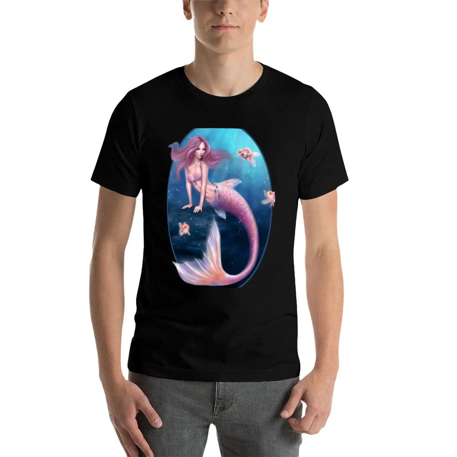 

Aurelia Goldfish Mermaid T-Shirt man t shirt heavy cotton man t shirt cotton high quality T-Shirt