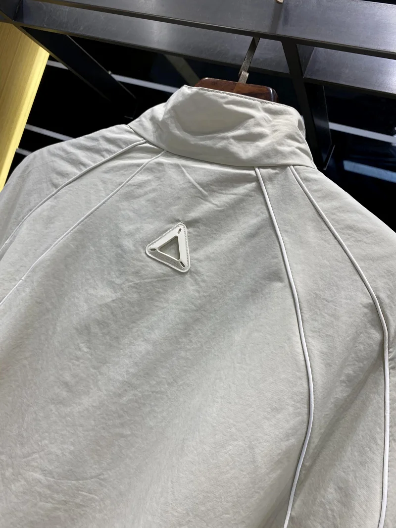 야외용 기능성 레트로 텍스처 스탠드 칼라 재킷 청소년 패션 스탠드 핏 롱 슬리브 방풍 폴리에스터 섬유