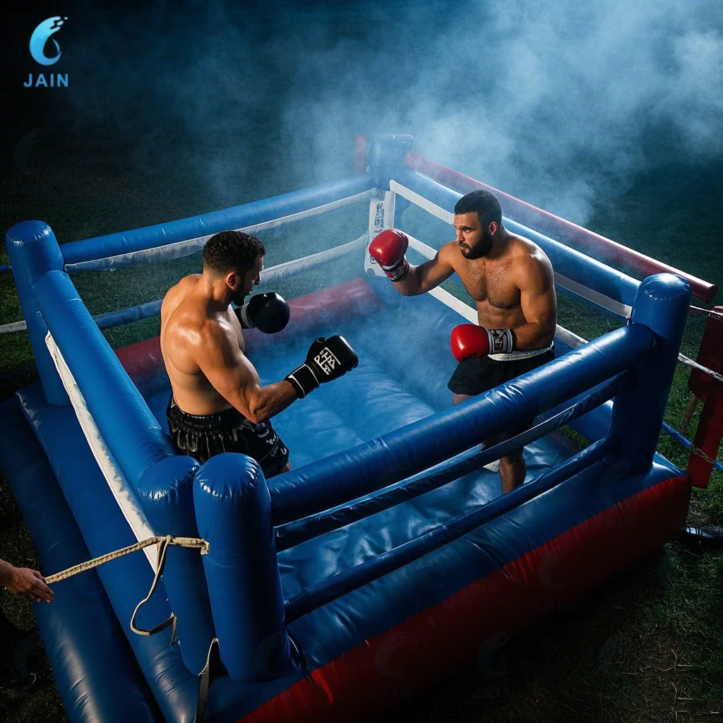 Hot Sale Air Sealed PVC Inflatable Boxing Battle Zone Wrestling Ring For Boxing Club Kids And Adults Outdoor Portable 4Mx4M