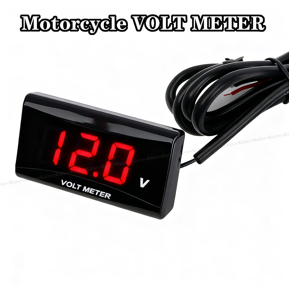 

KAIUVE Motorcycle Meter Voltmeter 0-20V Mini Voltage LED Digital Display Waterproof Voltage Tester Modified Accessories