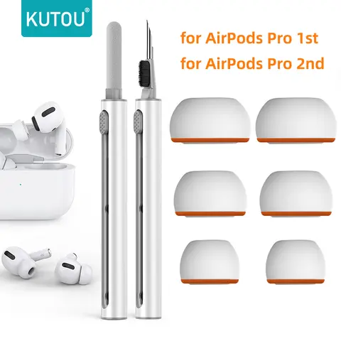 KUTOU Memory Foam Eartips for Airpods Pro 1st 2nd Gen Wireless Bluetooth Earphones Silicone Ear Tips Pads Covers Caps Earpads