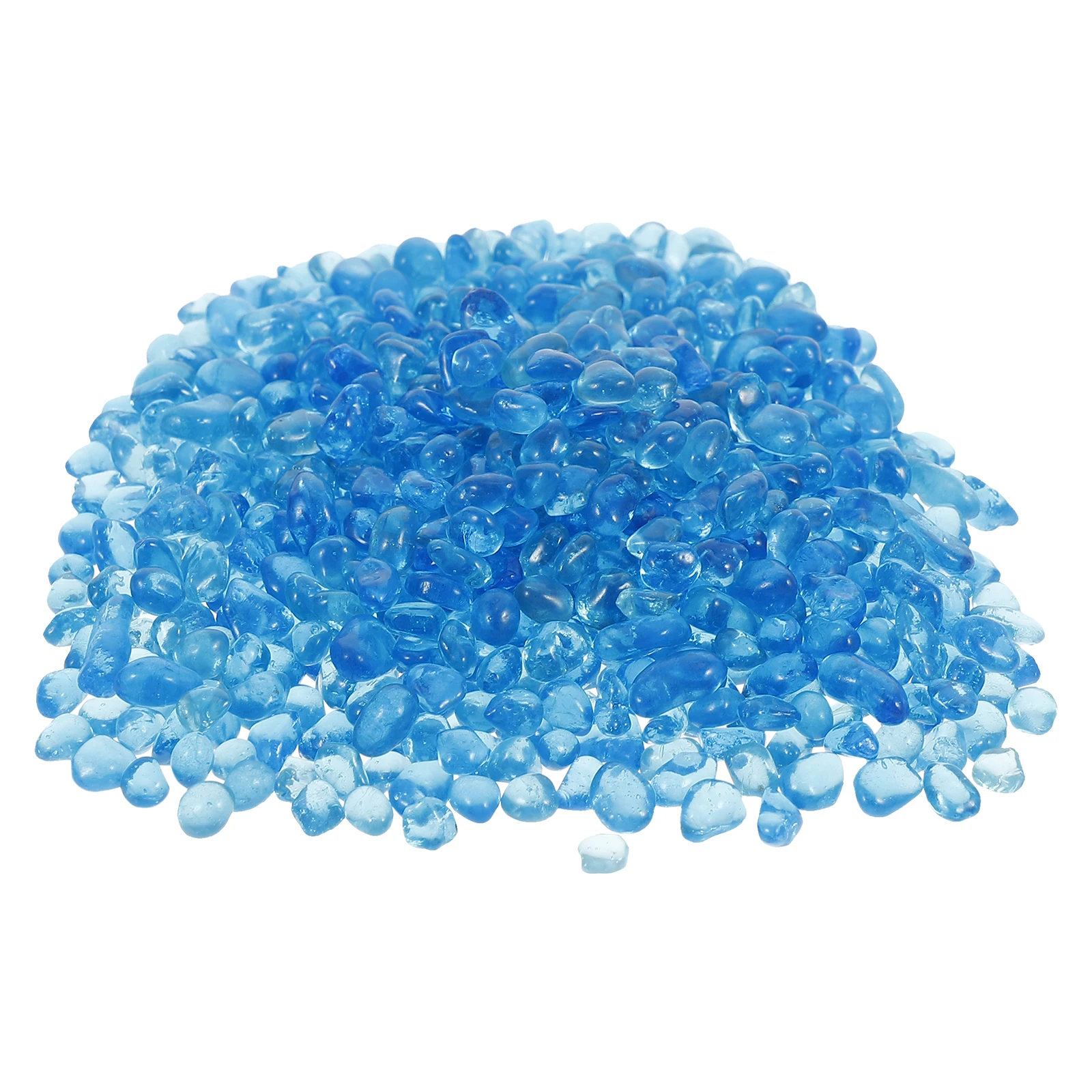 

Fish Tank Decoration Glass Beads Vase Filler Smooth Surface Texture Aquarium Stones Blue Color DIY Crafts Garden Decor
