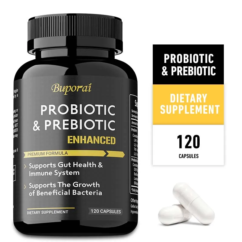 

Probiotics & Prebiotics Capsules - Boosts Immunity, Promotes Gut and Digestive Health, and Effectively Relieves Bloating
