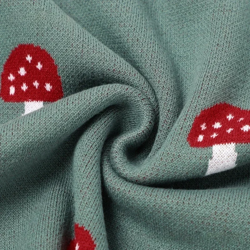 Coperta per bambini multifunzionale in cotone 100x80 cm Coperta con motivo a fungo o tappetino da gioco o coperta per passeggino con opzioni di colore