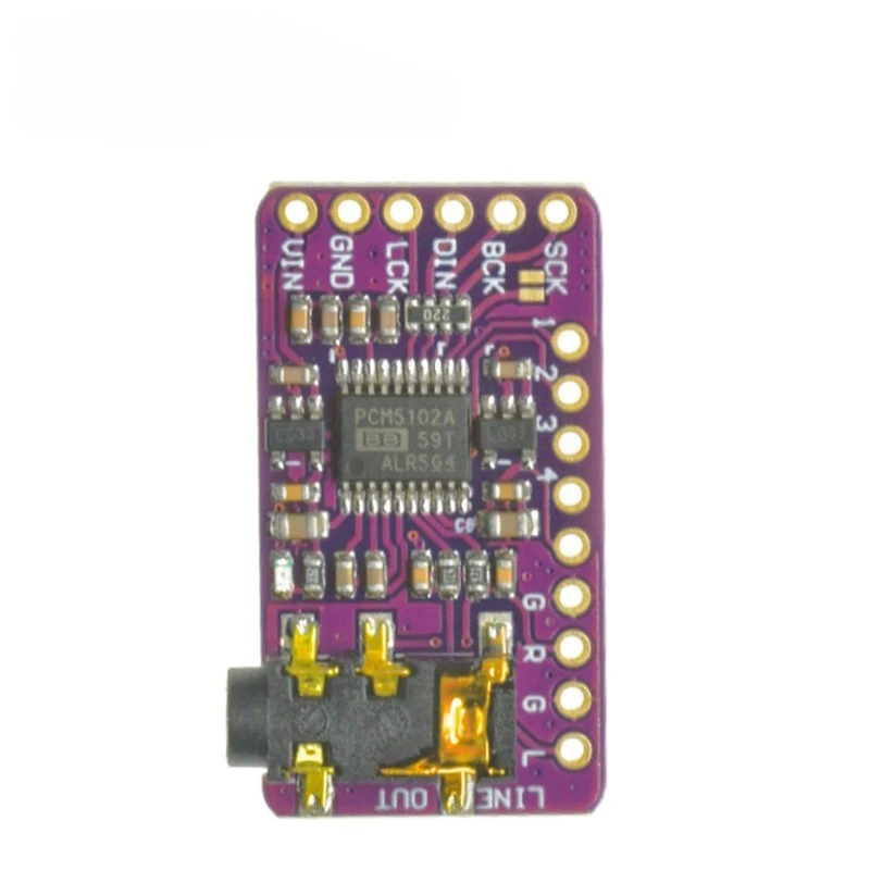 PCM5102 محول صوت ستيريو رقمي إلى تناظري DAC لوحة فك التشفير I2S IIS متحكم صغير، وحدة صوت