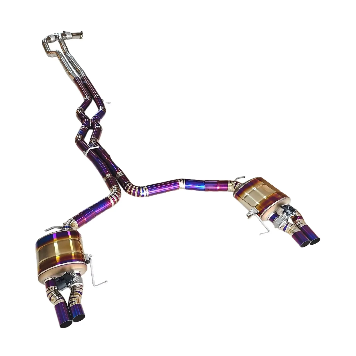 RS6 C8 Titanium Alloy Valved Catback Full Exhaust System RS6 C8 Fit Titanium Valved Catback Full System Lightweight Enhances Sou view 3