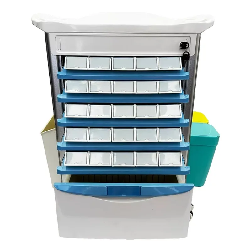 Mobile Medicine Cart for Nursing Homes Hospital Trolley for Medication Classification Storage Medical Health Carts