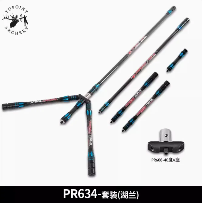 Topoint PR634 Balance Stabilisator Combo 30/15/4 Zoll + V-Bar für Compound Recurve Bogen Bogenschießen Shootin