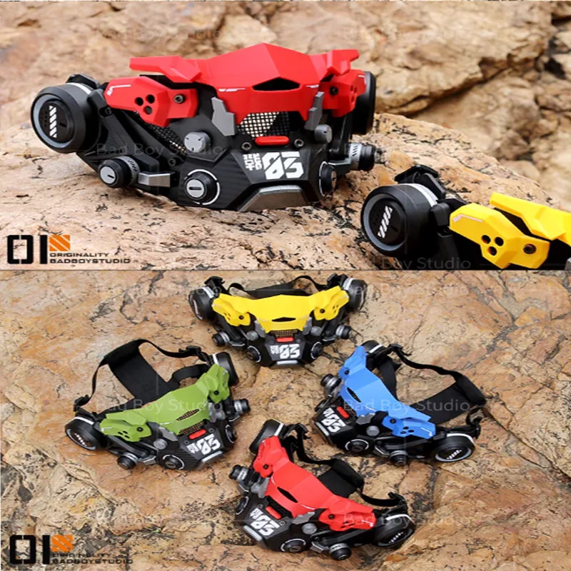 Máscara facial CyberPunk para hombres adultos, accesorios de Cosplay para Festival de Música de Halloween, casco mecánico Pauldron