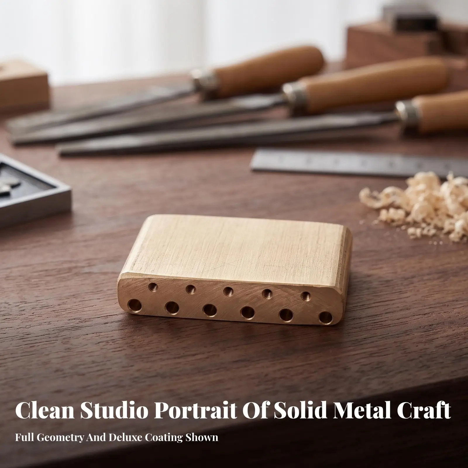 Professional Brass Bridge Component for Guitar Setup and Overhaul Fixed Bridge Hardware with Smooth Finish for Reliable
