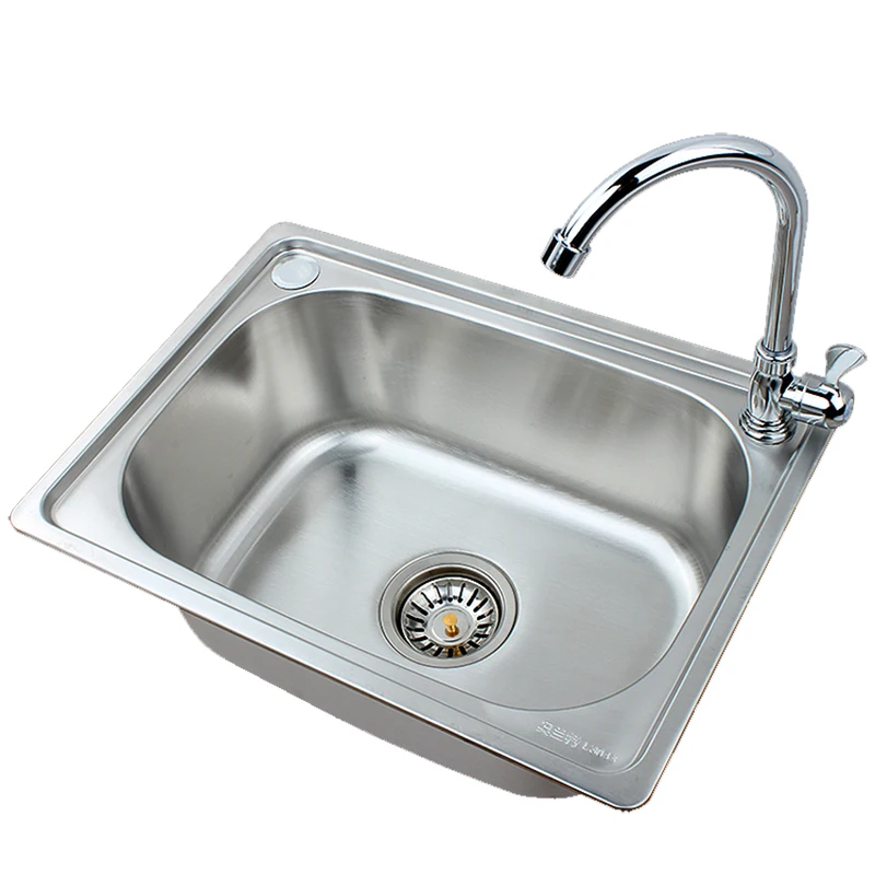 Kitchen stainless steel sink single bowl  corner above counter or wall mounted drain vegetable Washing basin set mx9091355