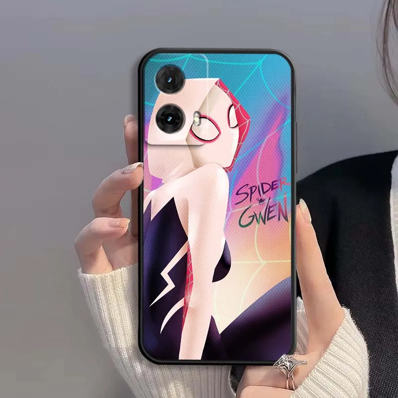 G-Gwens أنيمي لطيف لموتورولا G85 حافة 50 G24 G35 G14 G04 40 G72 G34 G G54 G13 G32 5G غطاء الهاتف الأسود