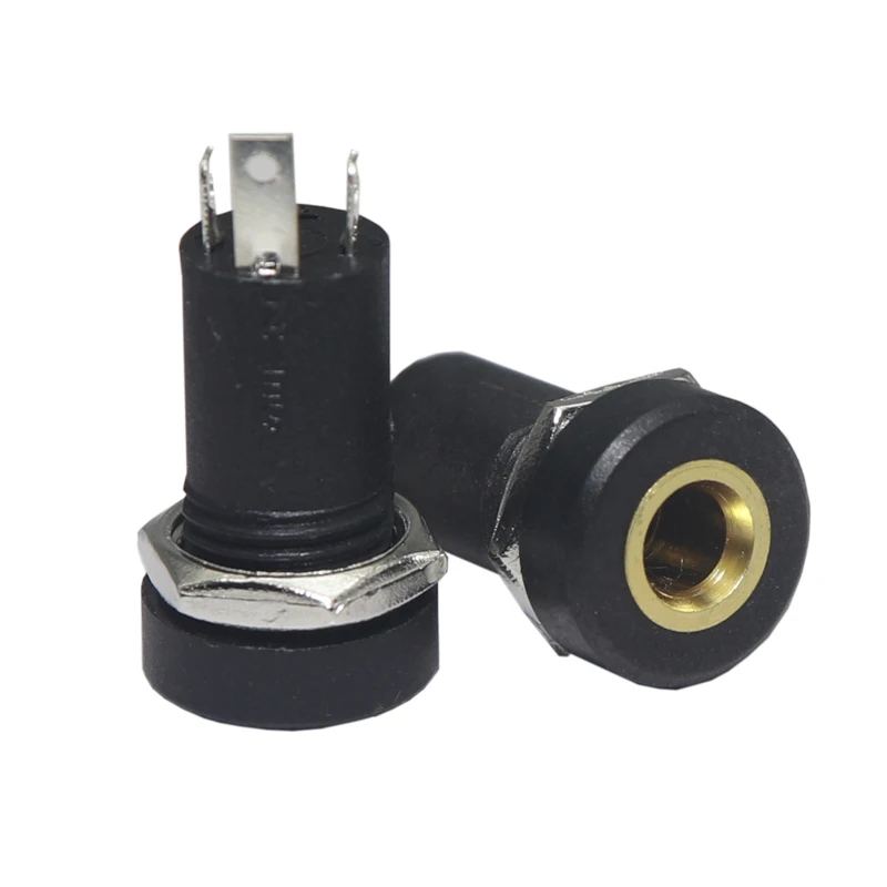 【10-4PCS】3.5MM Audio Jack Socket Stereo 3 Pole Solder Panel Mount With Nut Connector Headphone Female Socket PJ-392A PJ392A