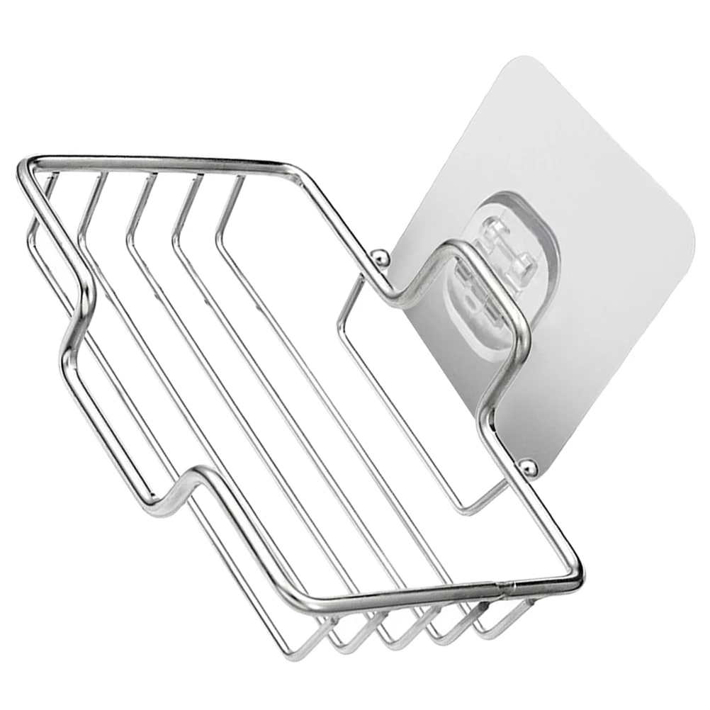 

Полка для мыла из нержавеющей стали для ванной комнаты и кухни, однослойный настенный держатель для мыла без перфоратора, органайзер для хранения