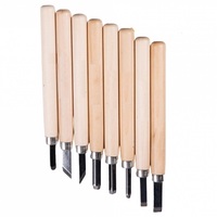 8pcs Wood Manganese Steel Carving Chisel  Hand Tool Set Woodworking Tool for Basic Detailed Carving Woodworker Gouges Home DIY