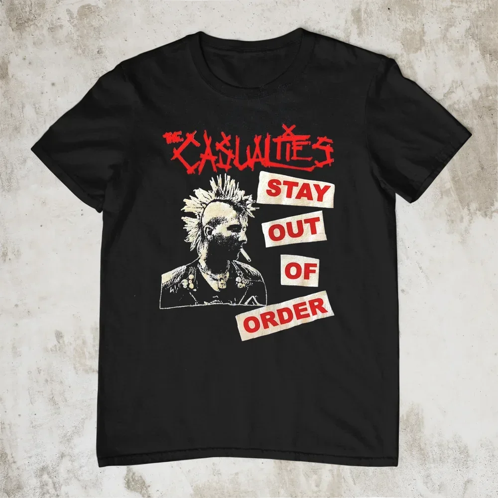 

NEW The Casualties tee Short Sleeve Gift For Fan Black All Size Shirt