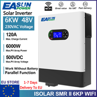 EASUN 3.2KW 6KW Hybrid Solar Inverter 24V48V 230V 120A Mppt Solar Charge Controller Grid Tie Inverter With WIFI Support Parallel