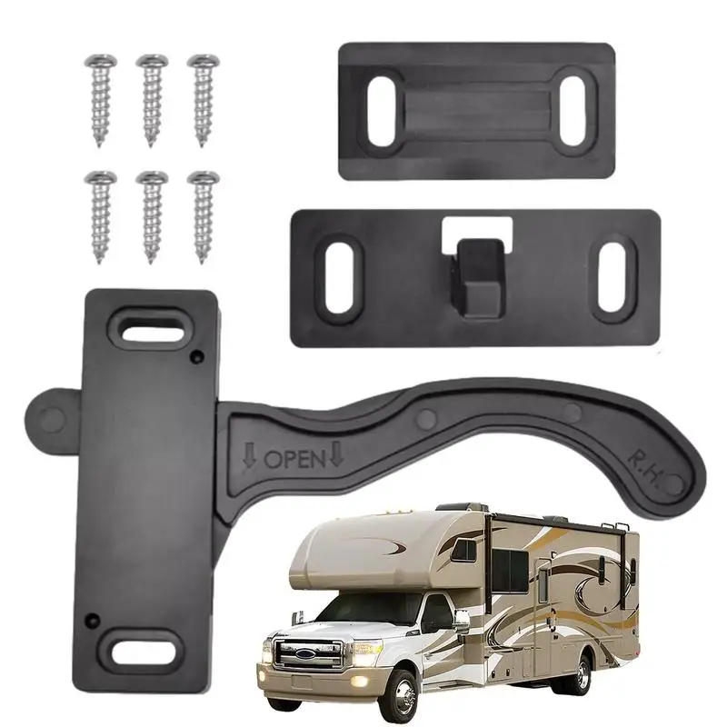 

RV Door Handle Latch Handle Right Hand Simple Installation Hardware Camper Screen Door Interior Parts For Travel Trailer