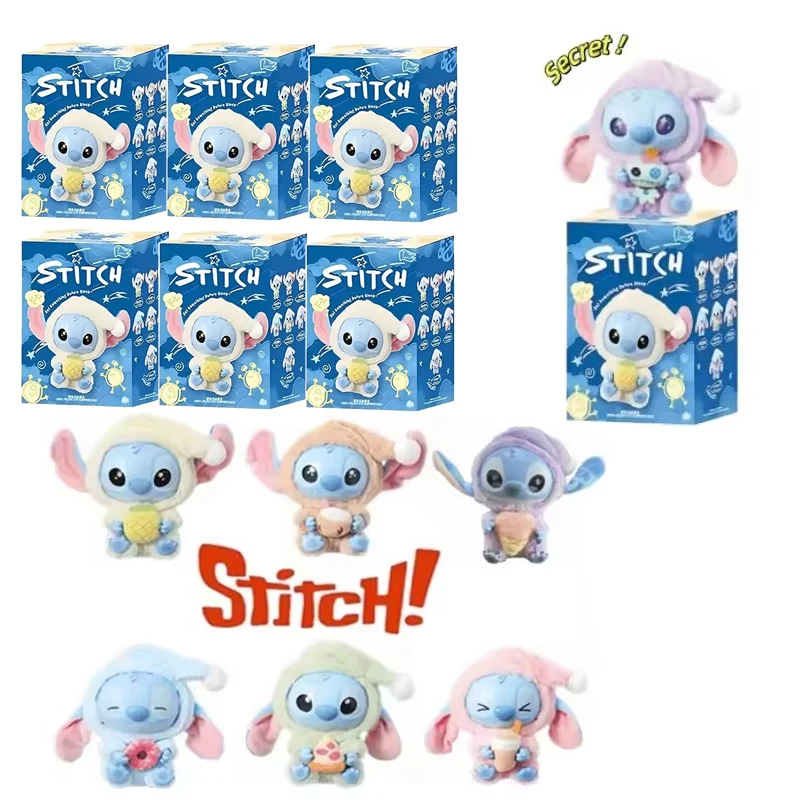 

HOT SALE Stitch Blind Box Eat Some Thing Before Sleep Series Cute Doll Vinyl Pendant Doll Mystery Box Kids Girl Christmas Gift