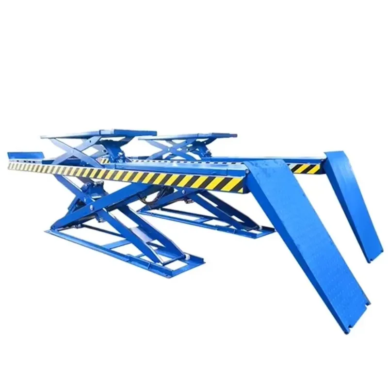 Good Quality 4000kg on Ground Large Scissor Car Lift  Wheel Alignment Scissor Lift with 1 Year Warranty