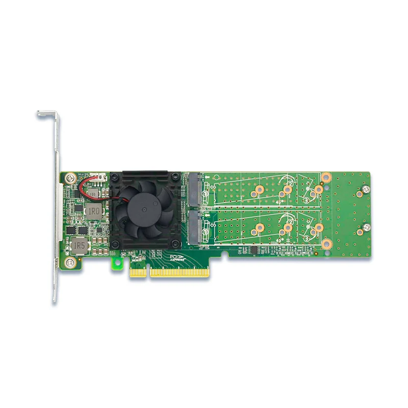 PCIe x 8 to 4port  M.2 NVMe SSD  Switch Adapter 22110MM