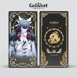 56Pcs/Box Game Genshin Impact Tarot Card Nahida Eula Thoma Layla Kaeya Playing Card Cosplay Props Anime 14X7CM Tarot Card