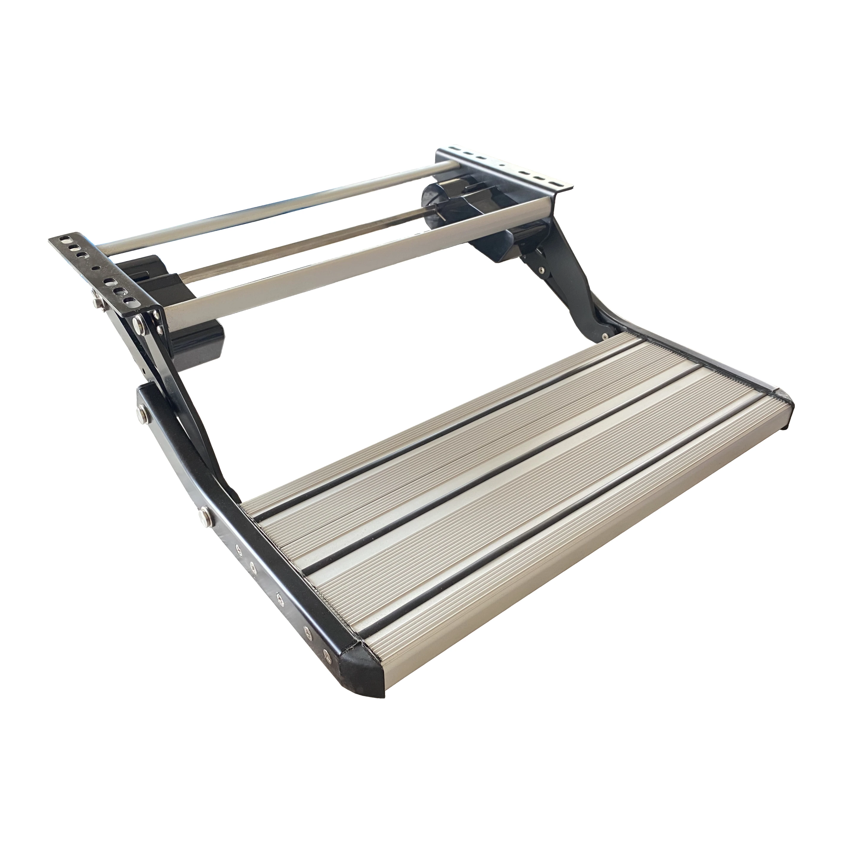 TONGFA Caravan Accessories RV Step Folding Electric Single Step With LED Light Thickened Aluminum Alloy Camper Stair